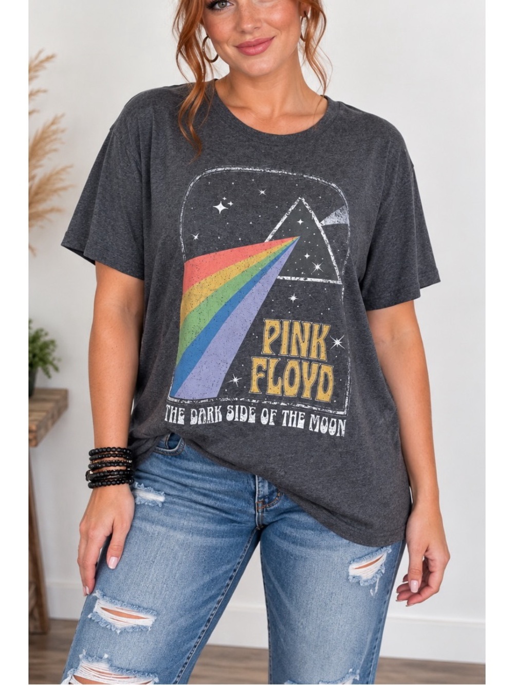 Hybrid Apparel Pink Floyd gray tee